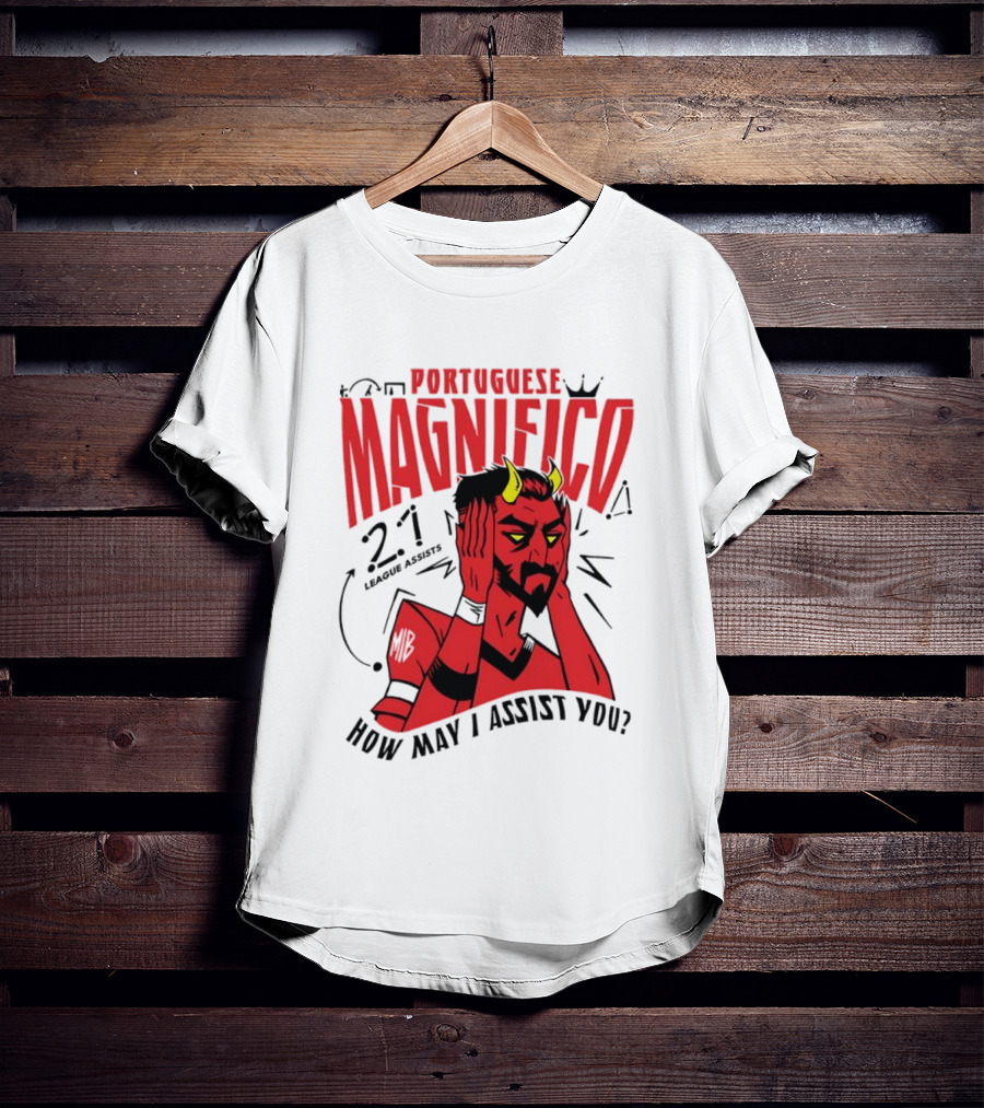 Portuguese Magnifico 21 Goals How May I Assist You Devil T-Shirt