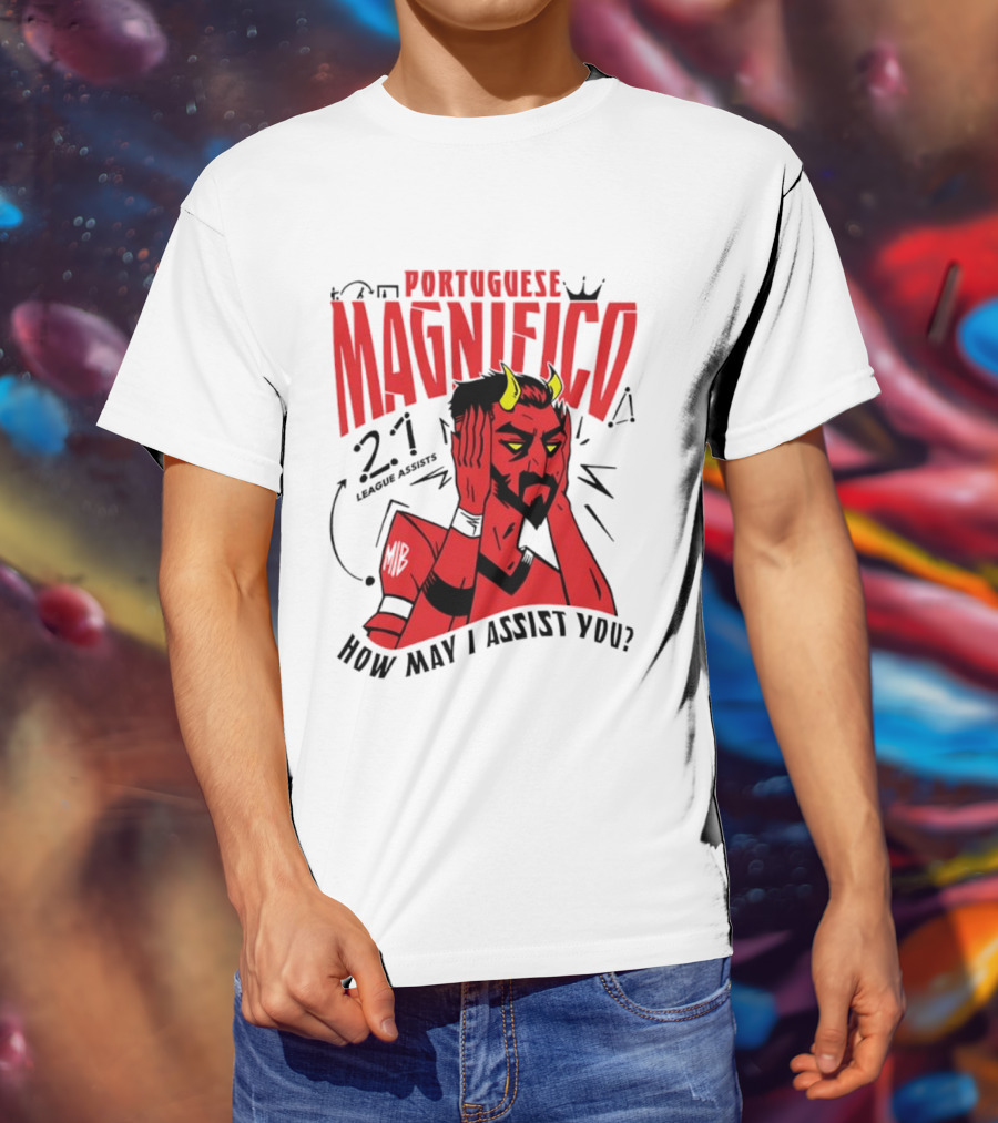 Portuguese Magnifico 21 Goals How May I Assist You Devil T-Shirt