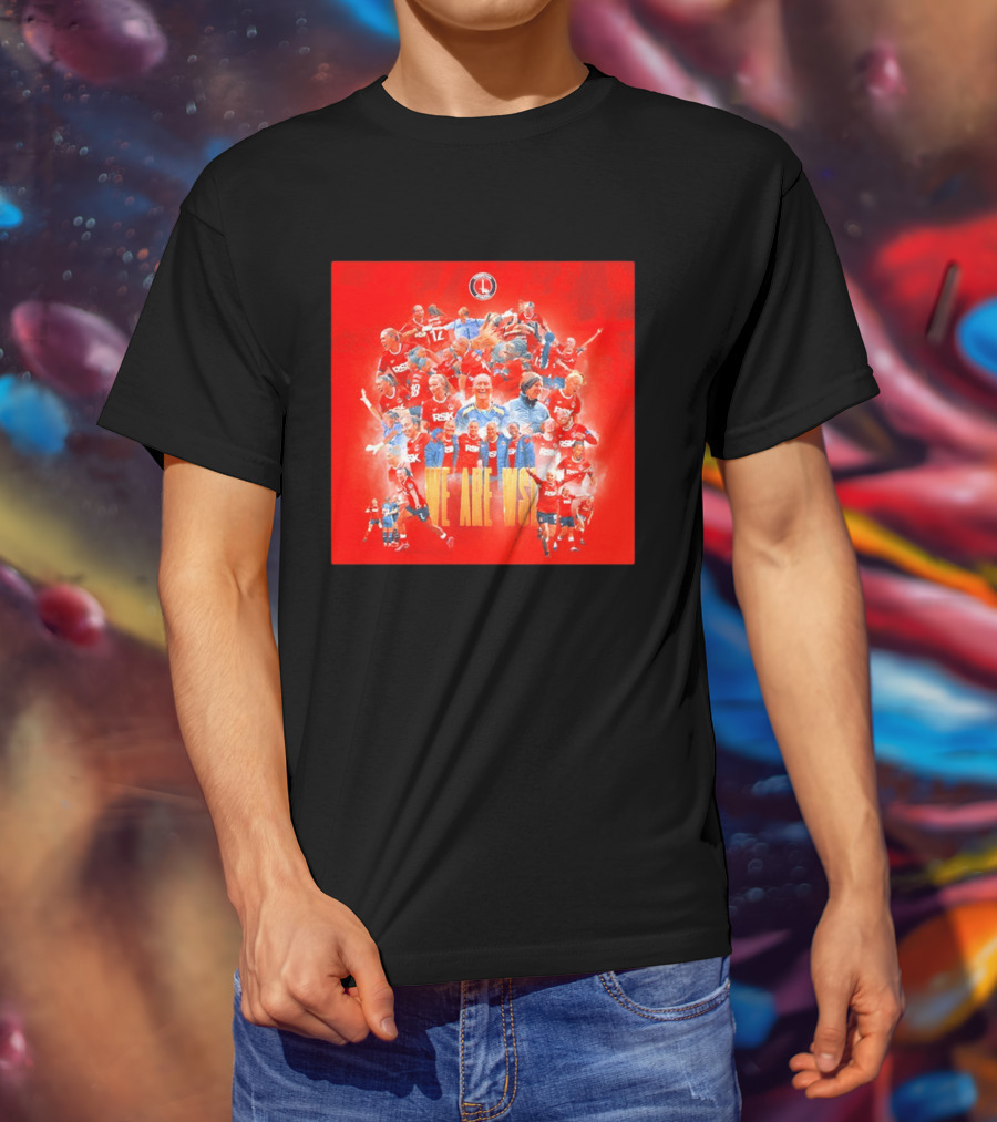Charlton Athletic Women We Are WSL Team Celebration Montage T-Shirt
