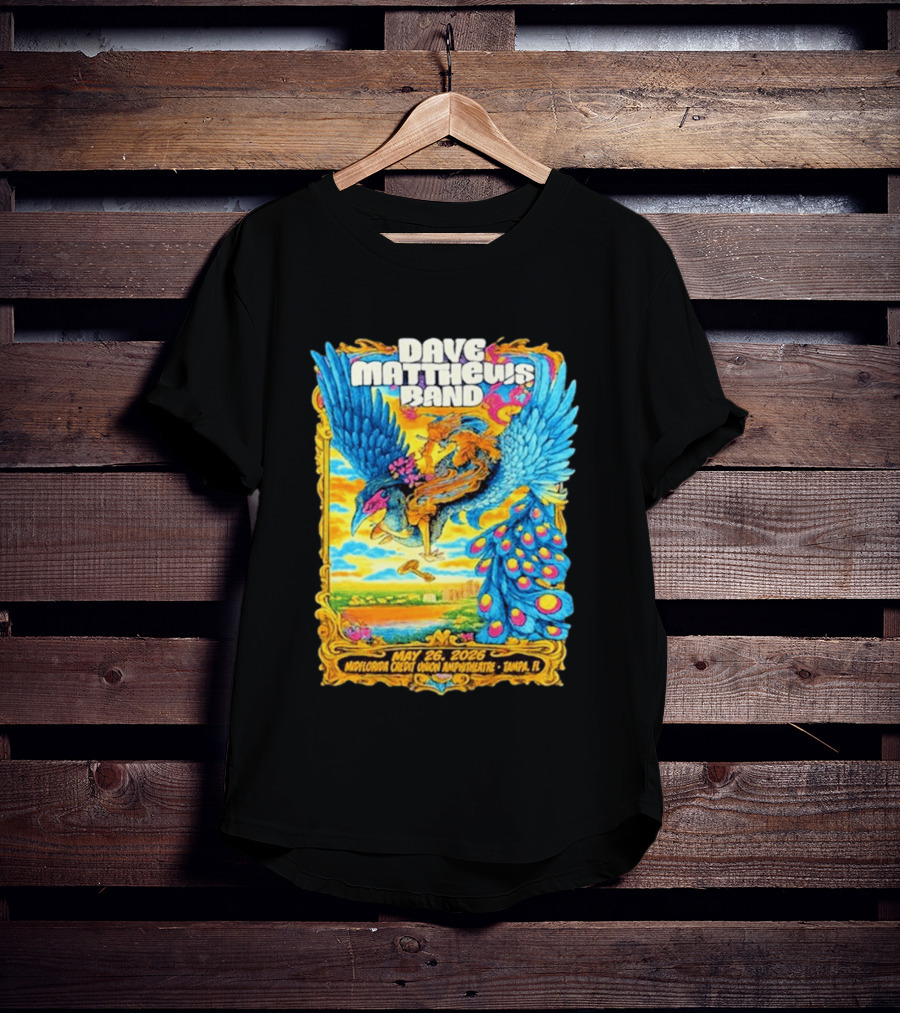 Dave Matthews Band May 26 2026 MidFlorida Credit Union Amphitheatre Tampa FL T-Shirt