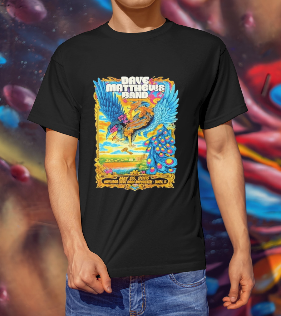 Dave Matthews Band May 26 2026 MidFlorida Credit Union Amphitheatre Tampa FL T-Shirt