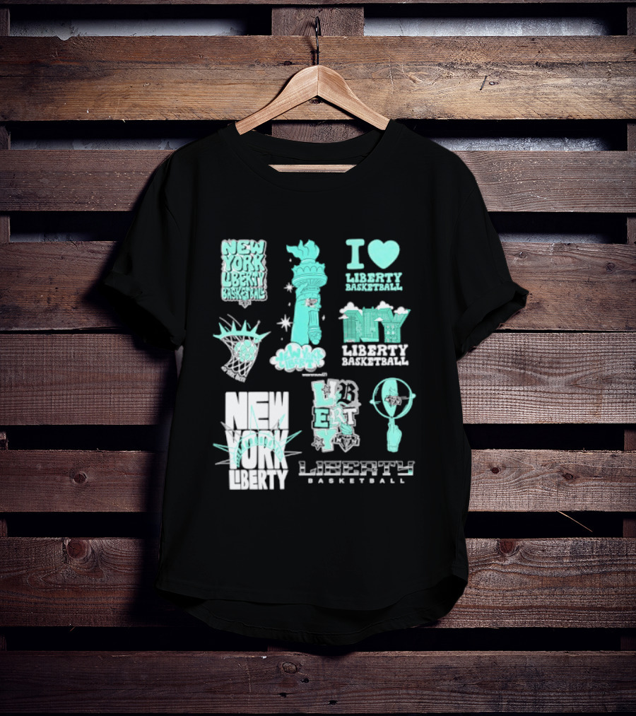 New York Liberty I Love Liberty Basketball Statue Of Liberty T-Shirt