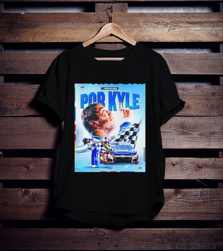 Nascar Cup Series Por Kyle 2026 Racing Celebration With Checkered Flag And Race Car T-Shirt