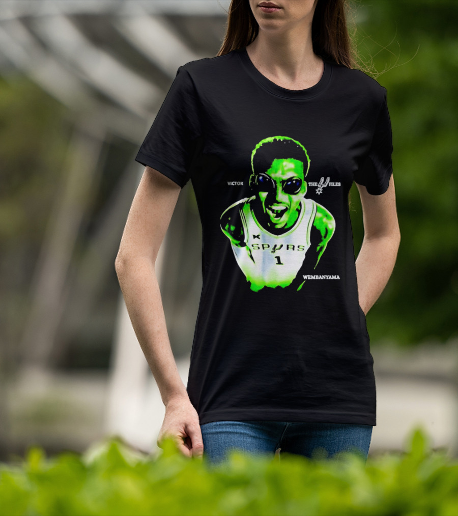 Victor Wembanyama Spurs X Files Number 1 Basketball Alien Concept T-Shirt