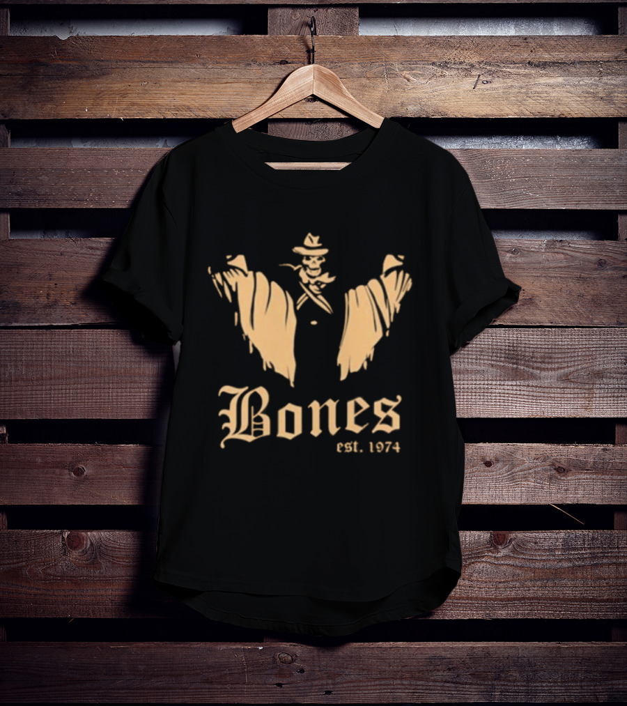 Crossmen Gold Bones Est 1974 Skeleton Cowboy T-Shirt