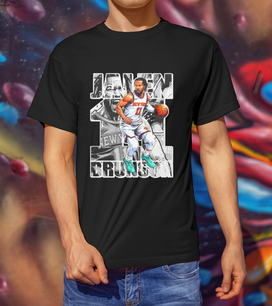 Jalen Brunson New York Knicks Manga Style Number 11 T-Shirt