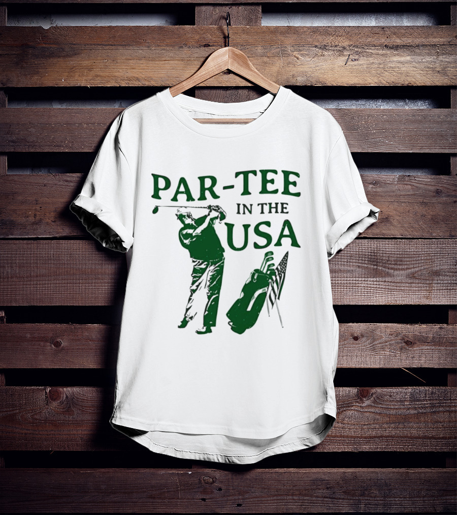Par In The USA Golf Player With Clubs T-Shirt