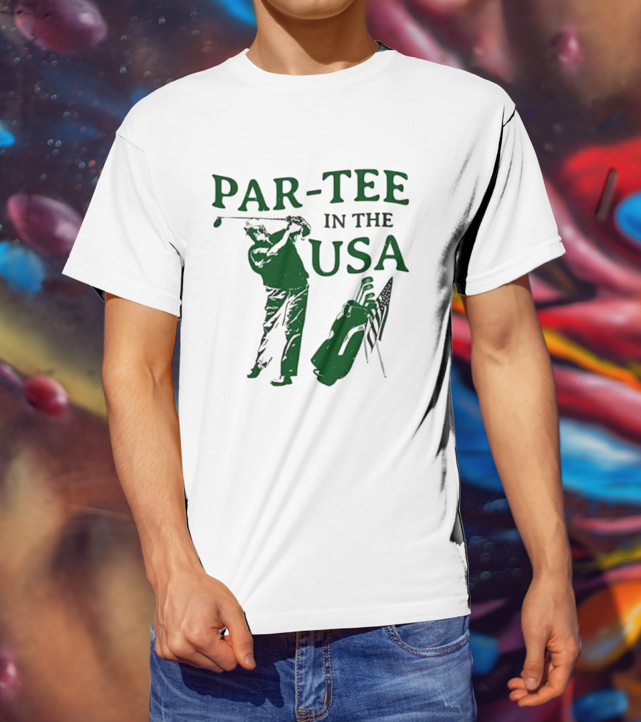 Par In The USA Golf Player With Clubs T-Shirt