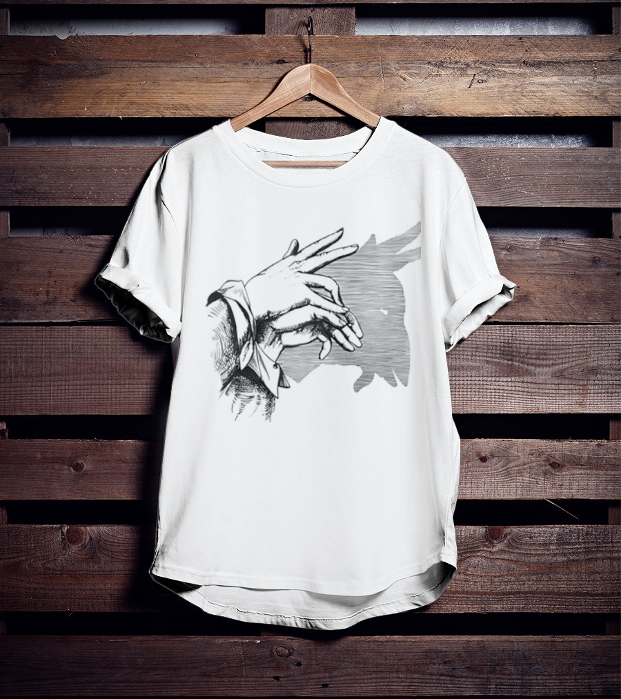 Goat Shadow Hand Puppet Optical Illusion T-Shirt