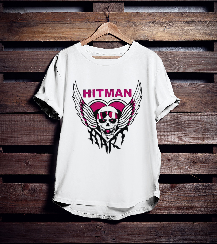 Hitman Pink Winged Heart Skull T-Shirt