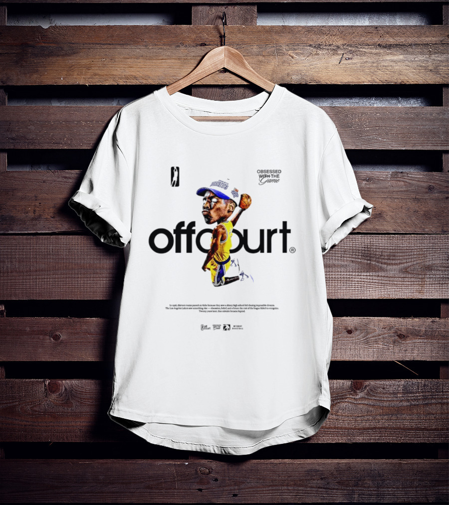 Kobe Bryant Offcourt Obsessed With The Game Charlotte Hornets Los Angeles Lakers NBA T-Shirt