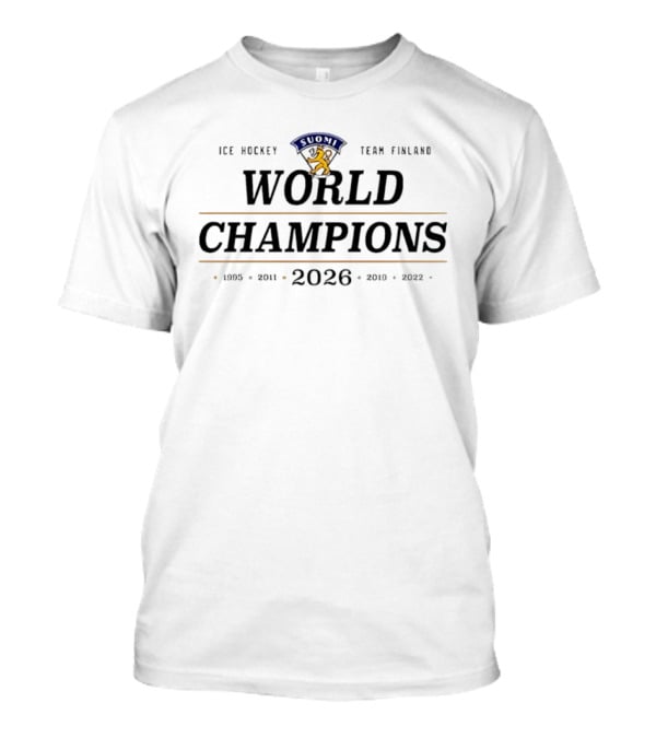 Leijonat Ice Hockey Team Finland World Champions 2026 T-Shirt