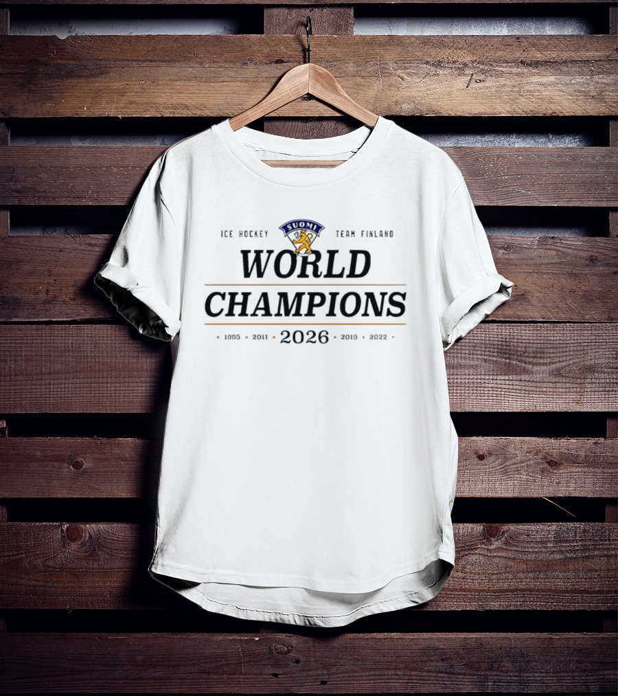 Leijonat Ice Hockey Team Finland World Champions 2026 T-Shirt