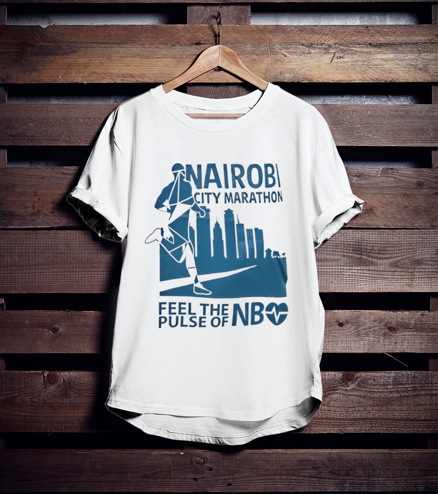 Nairobi City Marathon Feel The Pulse Of NB Skyline Runner Athletics Event T-Shirt