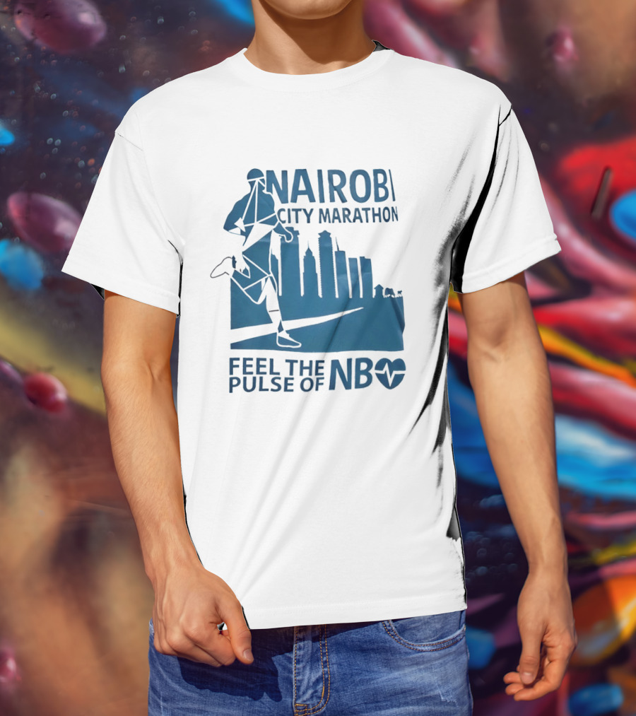 Nairobi City Marathon Feel The Pulse Of NB Skyline Runner Athletics Event T-Shirt