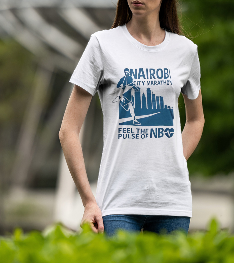 Nairobi City Marathon Feel The Pulse Of NB Skyline Runner Athletics Event T-Shirt