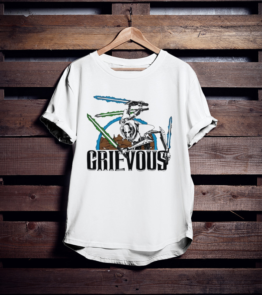Star Wars General Grievous Iconic Lightsabers Battle Scene T-Shirt
