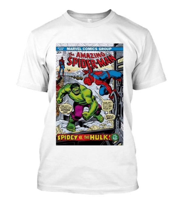Marvel Comics Group The Amazing Spider Man 119 Spidey Vs The Hulk Comic Book Cover T-Shirt