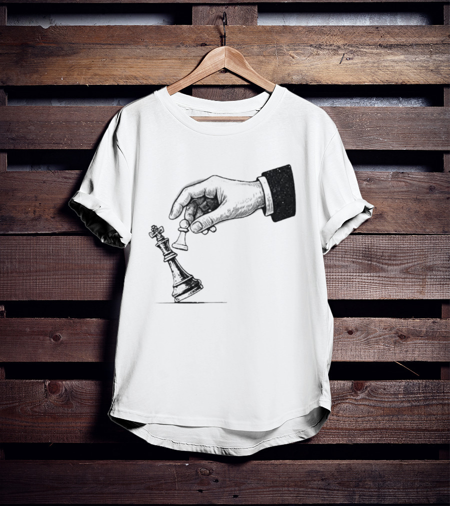 Chess Pawn Topple King Strategic Game Power Victory T-Shirt
