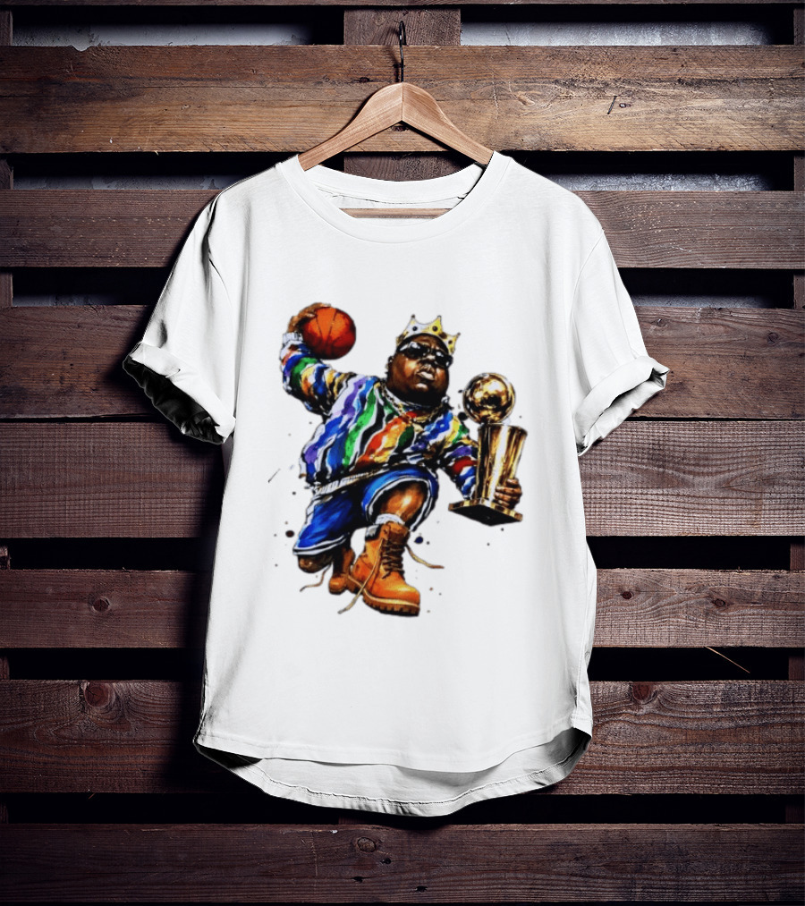 New York Knicks Basketball Biggie Smalls Crown Trophy T-Shirt