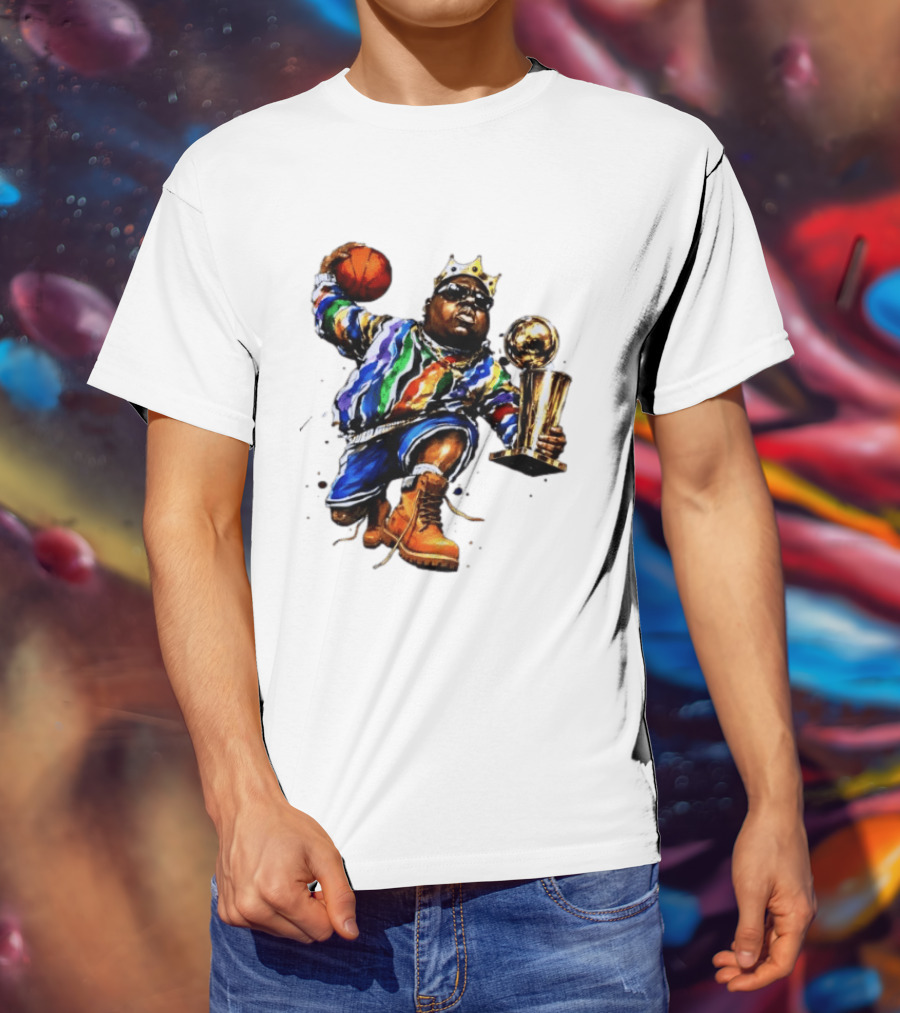 New York Knicks Basketball Biggie Smalls Crown Trophy T-Shirt