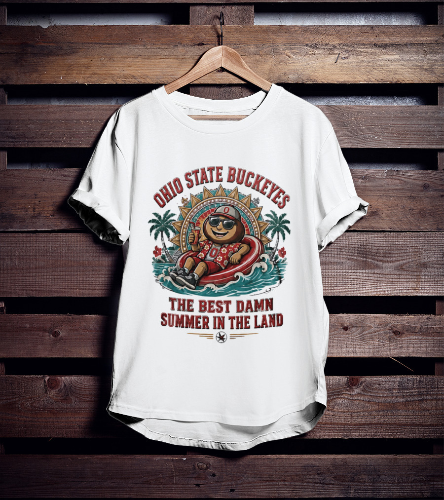 Ohio State Buckeyes Brutus Summer Vibes The Best Damn Summer In The Land T-Shirt