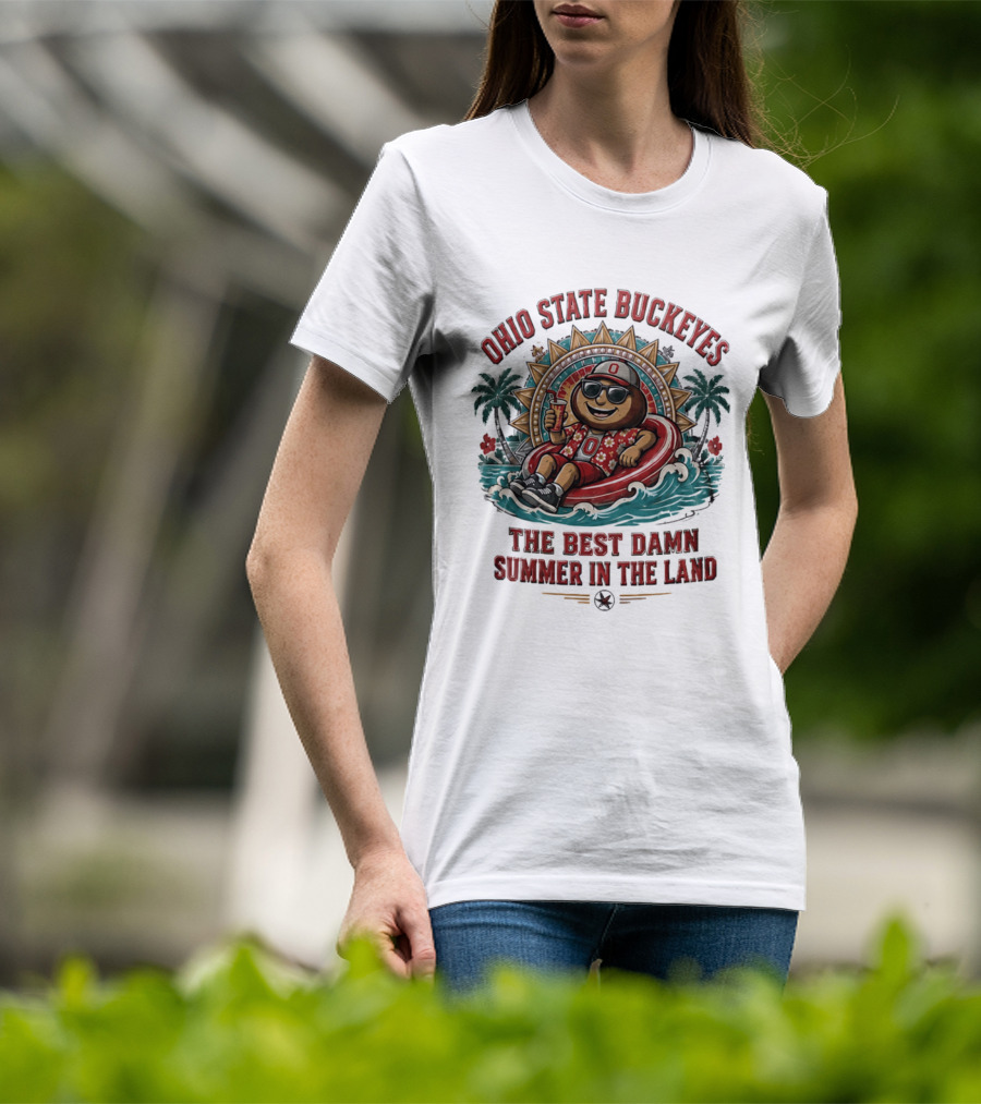 Ohio State Buckeyes Brutus Summer Vibes The Best Damn Summer In The Land T-Shirt