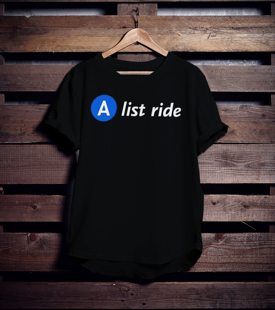 A List Ride Blue Circle Letter A T-Shirt