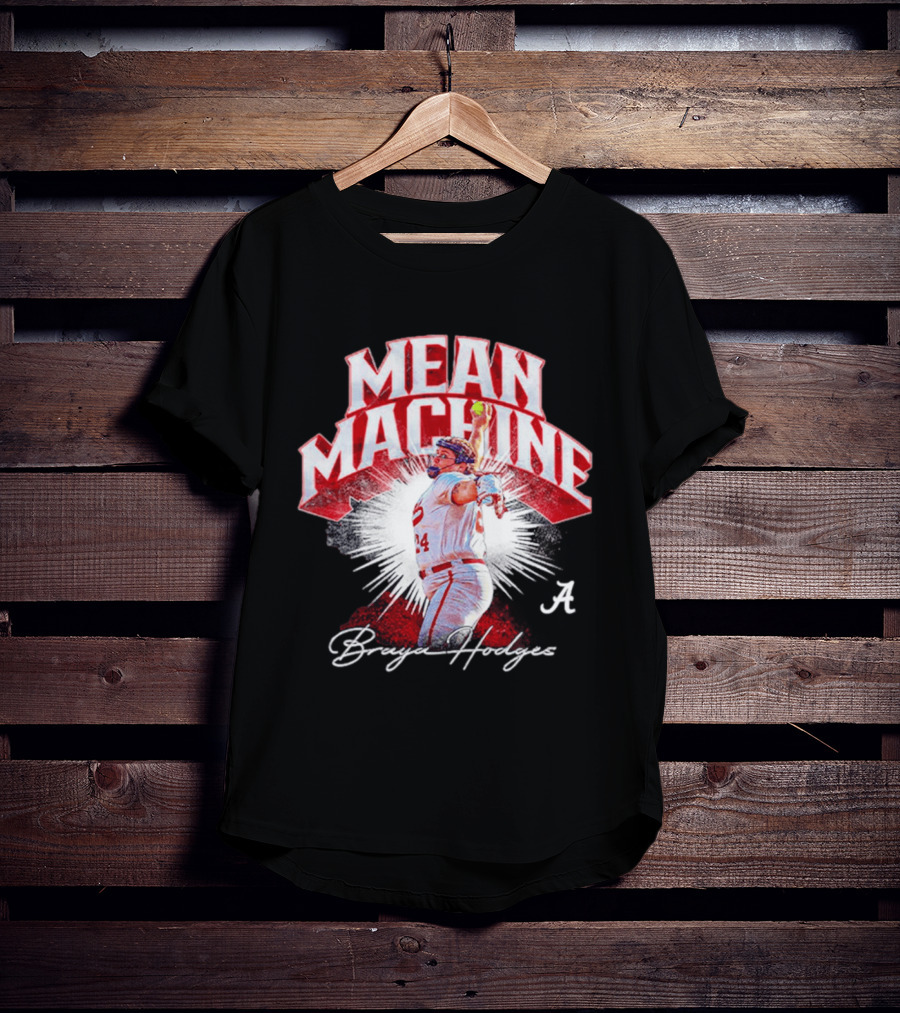 Mean Machine Braya Hodges Alabama Softball Player Collage T-Shirt
