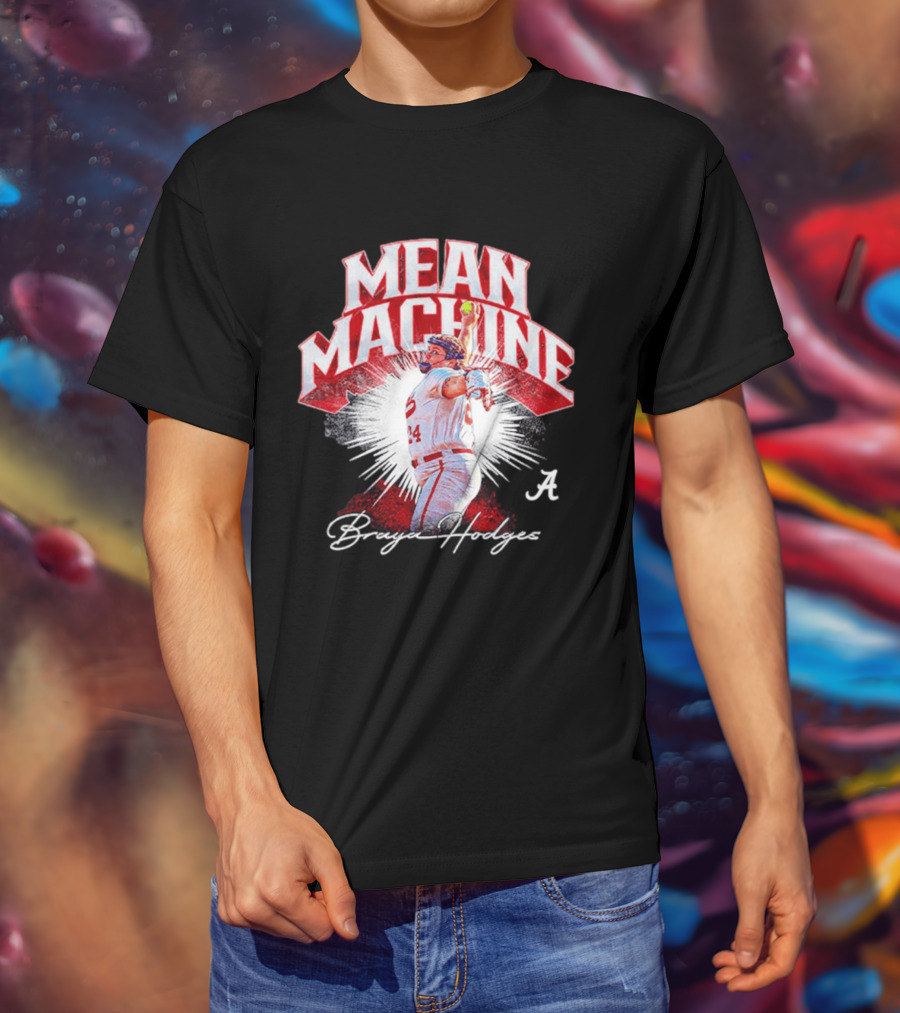Mean Machine Braya Hodges Alabama Softball Player Collage T-Shirt