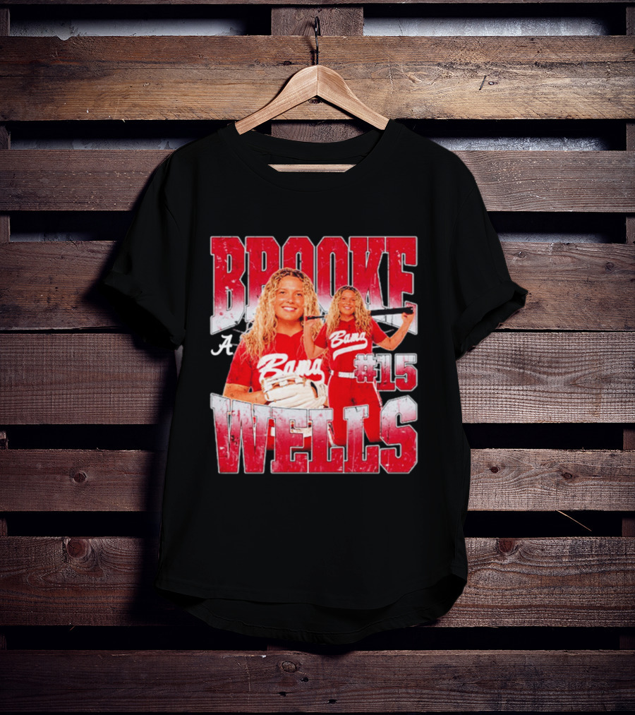 Brooke Wells Bama Softball #15 Player Collage Alabama T-Shirt