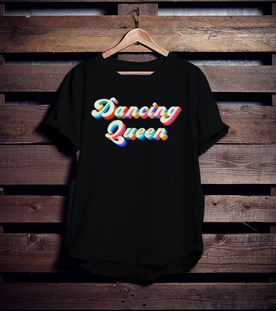 Dancing Queen Retro Multicolor Rainbow 3D T-Shirt