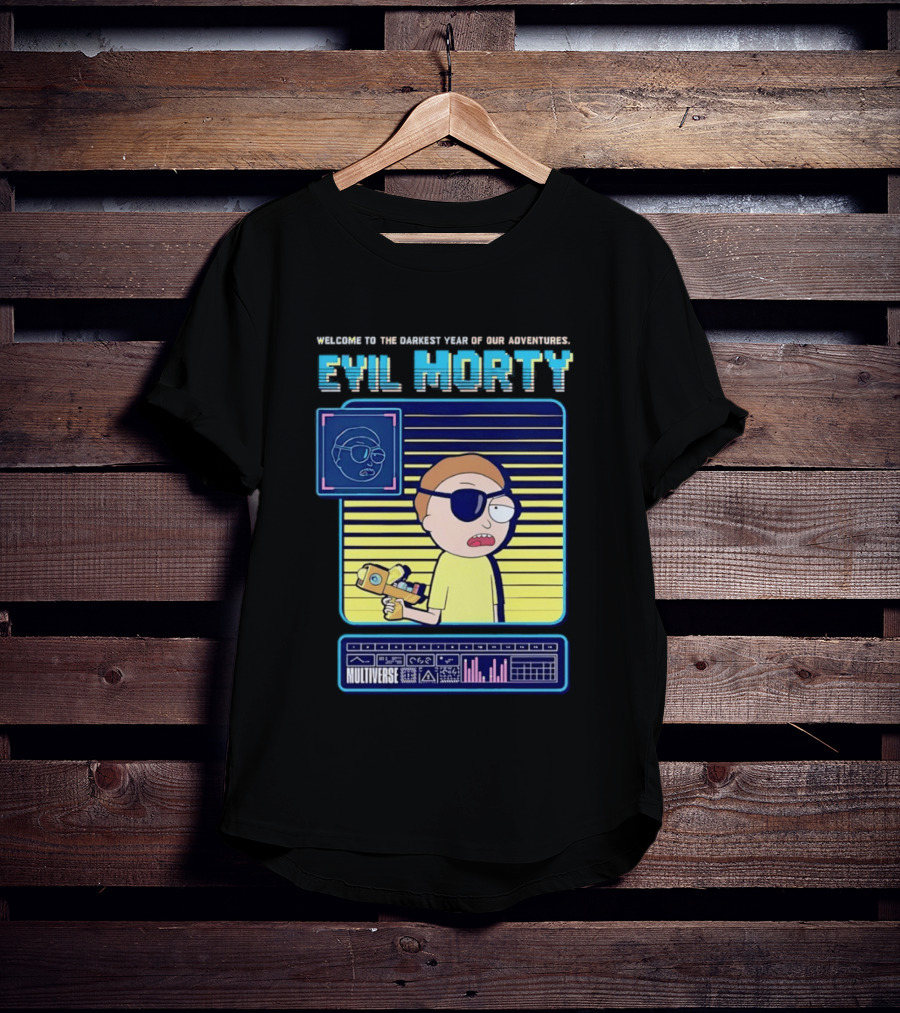Welcome To The Darkest Year Evil Morty Multiverse Adventure Eyepatch T-Shirt