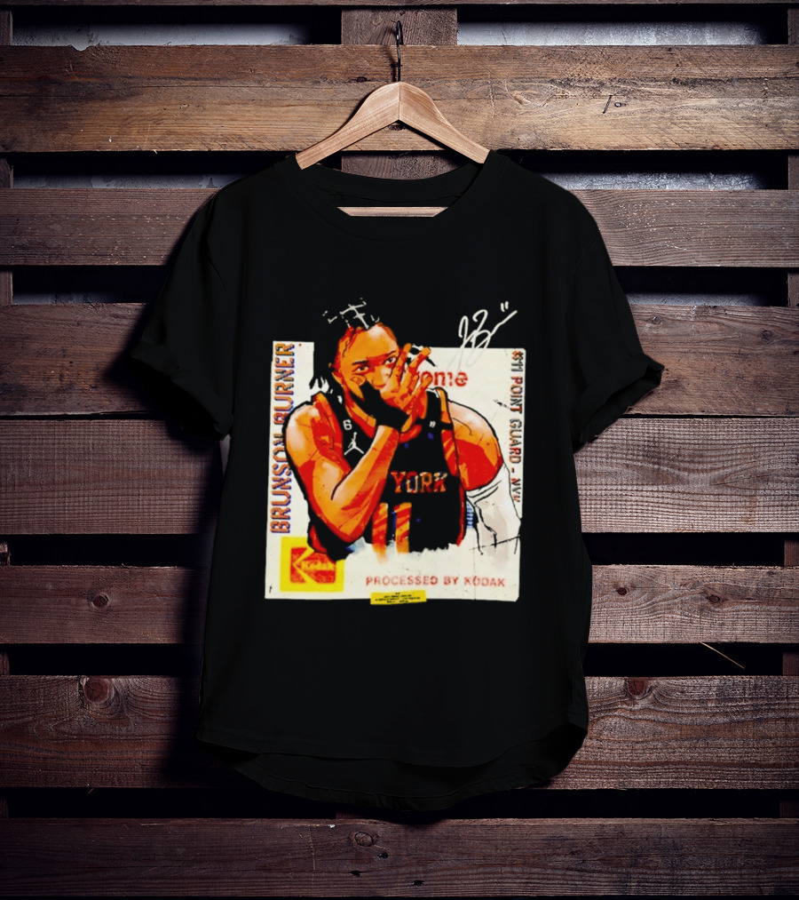 New York Knicks Jalen Brunson Burner #11 Point Guard Processed By Kodak T-Shirt
