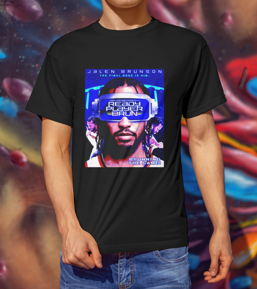Jalen Brunson NY Knicks Ready Player Brun The Final Boss Brunning The Game T-Shirt
