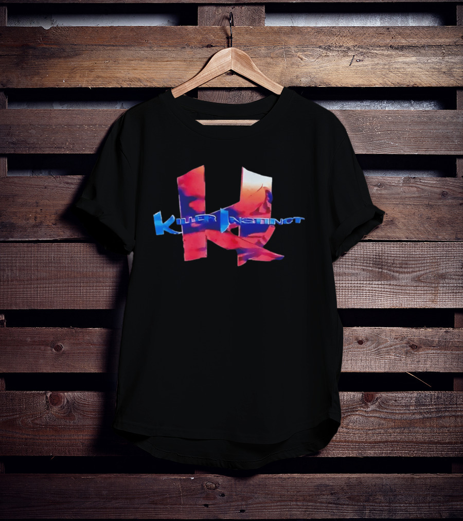 Killer Instinct Title With Red And Blue Abstract T-Shirt