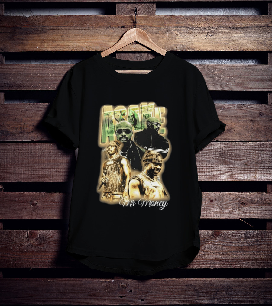 Asake Mr Money Music Artist Collage With Stylish Sunglasses And Fashionable Outfits T-Shirt