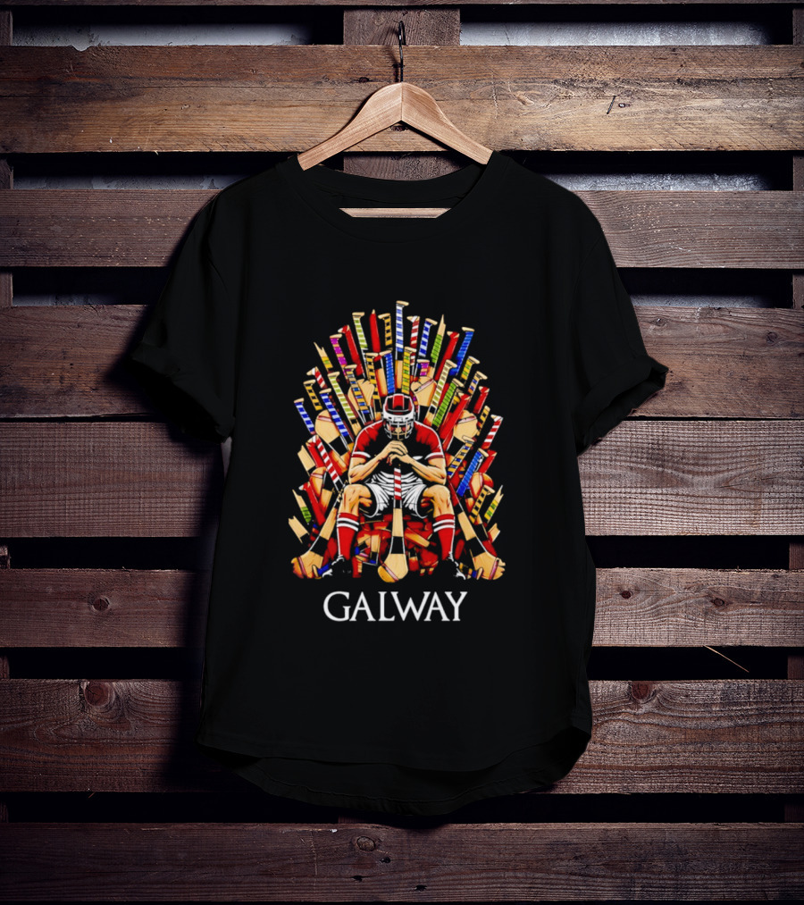 Offaly Galway Player Throne Of Hurleys T-Shirt