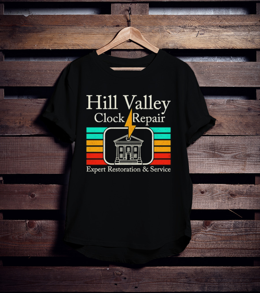 Hill Valley Repair Expert Restoration Service Lightning T-Shirt