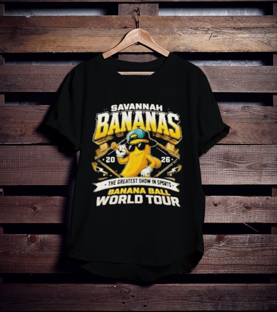 Savannah Bananas Banana Ball World Tour 2026 Baseball Event T-Shirt
