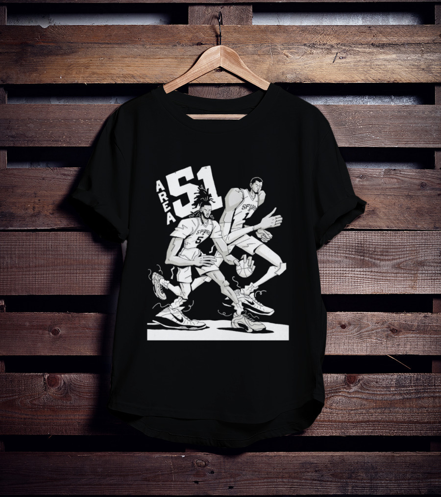 Spurs Area 51 Basketball Duo Aliens T-Shirt