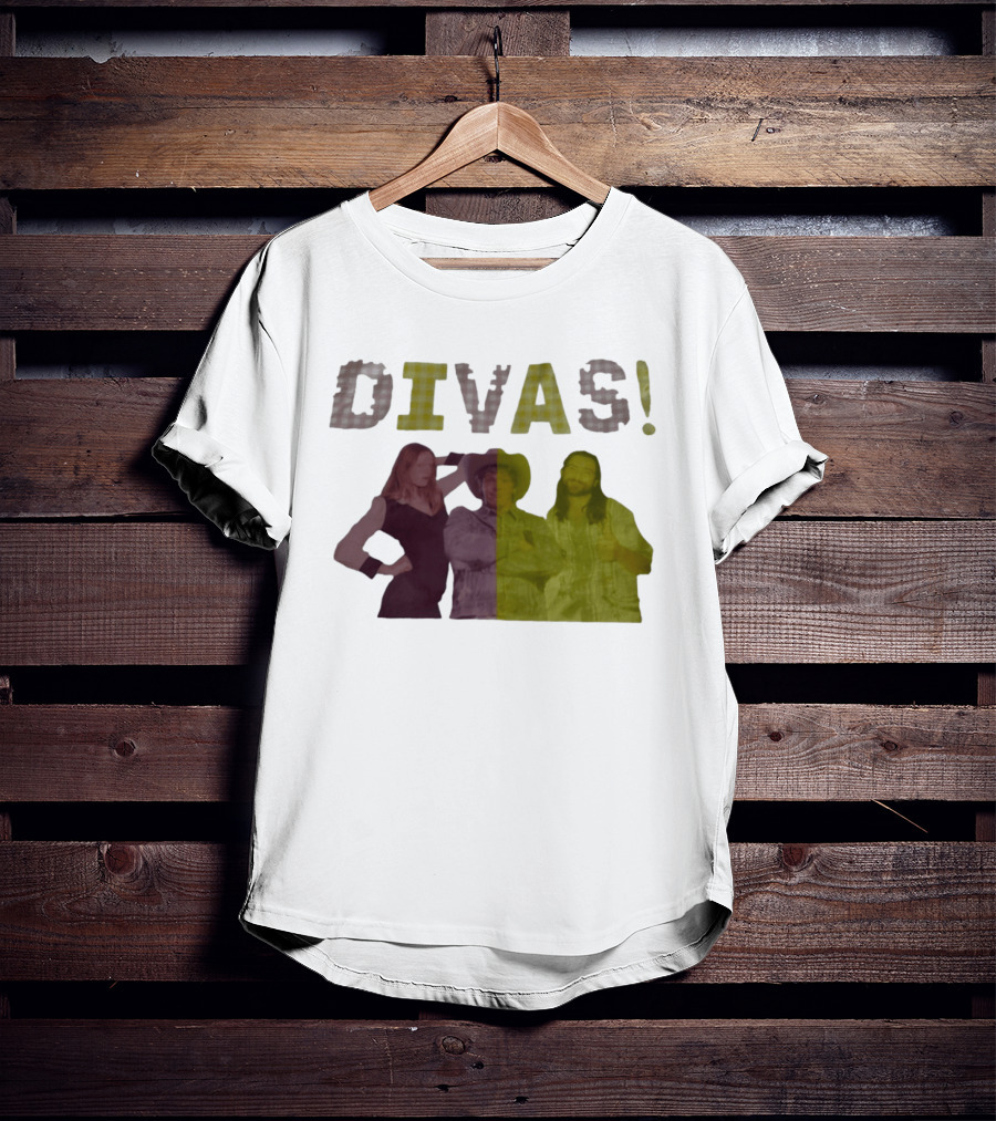 Divas Pop Culture Iconic Trio Plaid T-Shirt