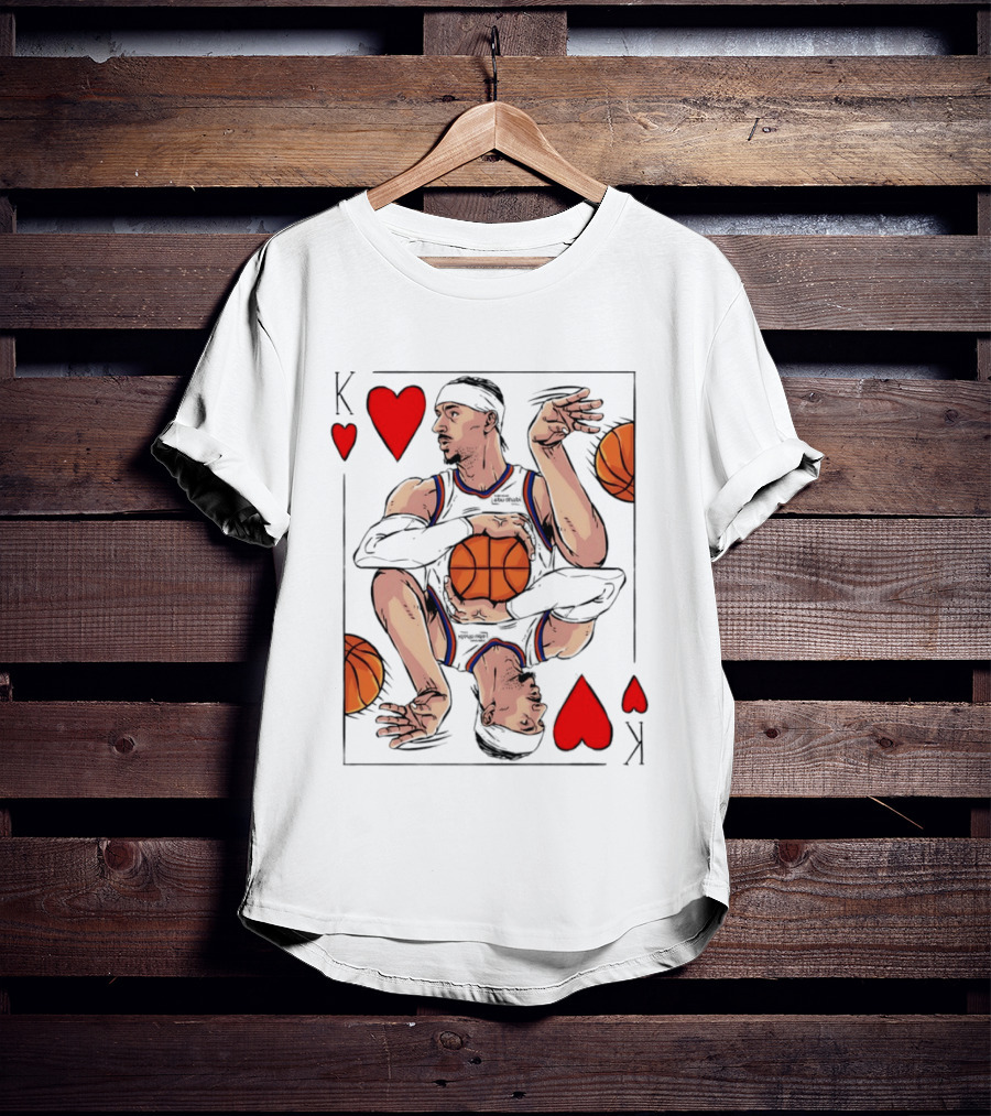 Josh Hart New York Knicks King Of Hearts NBA Card T-Shirt