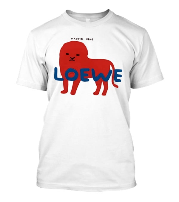 LOEWE Madrid 1866 Red Lion Blue T-Shirt
