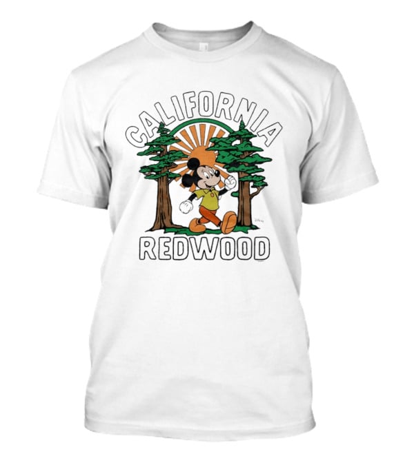 Mickey Mouse California Redwood Adventure Disney National Park Outdoors Travel T-Shirt