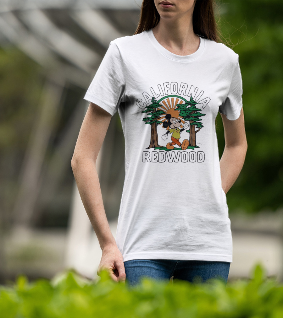 Mickey Mouse California Redwood Adventure Disney National Park Outdoors Travel T-Shirt