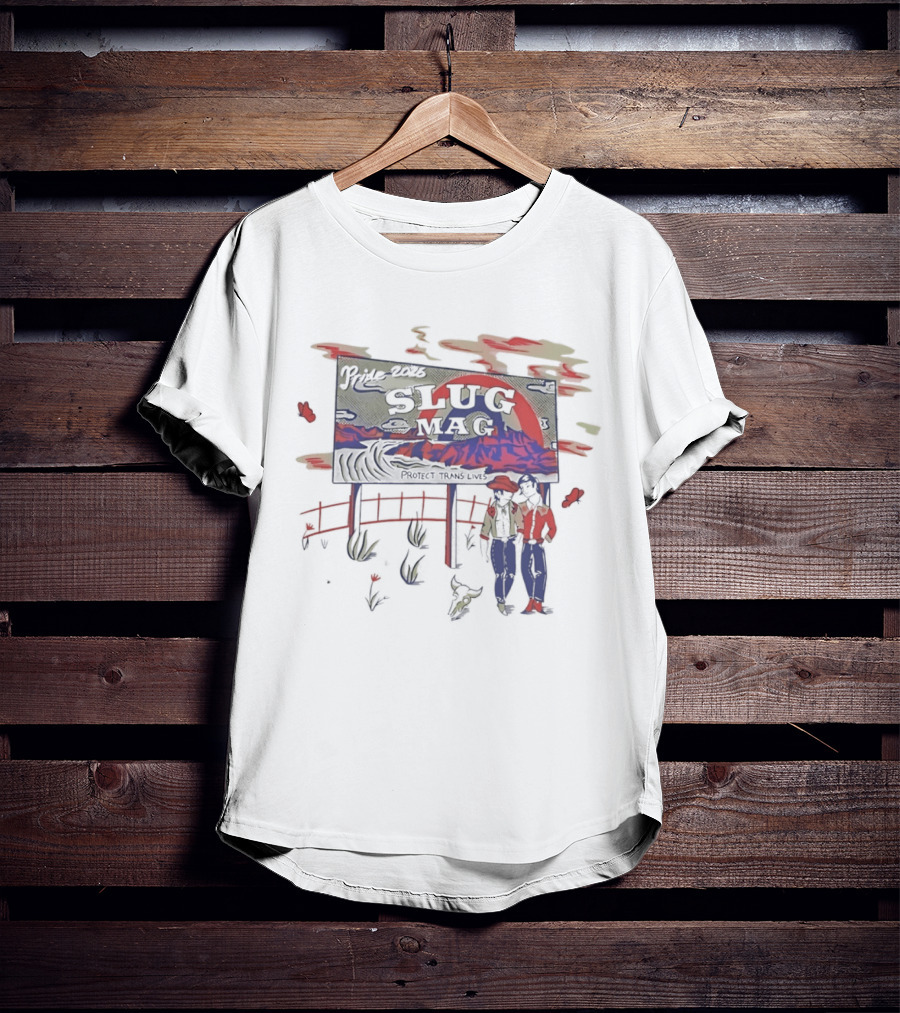 Pride 2026 Slug Mag Protect Trans Lives Desert Cowboy Rodeo Western Culture T-Shirt