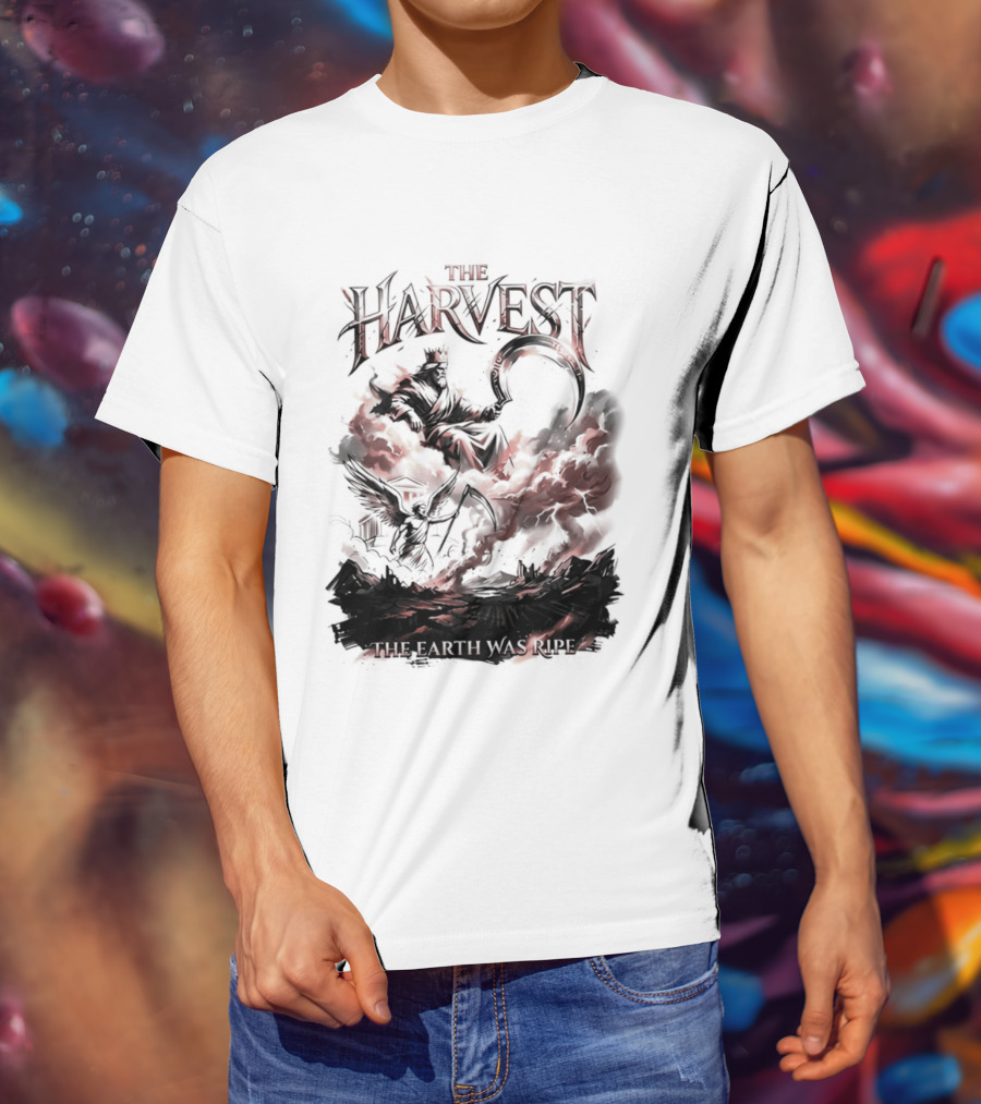 The Harvest Ripe Earth Dark Reaper Scythe T-Shirt