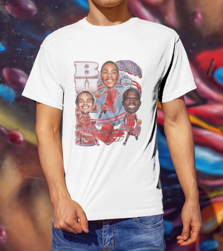 Chicago Bulls Noah Rose Deng NBA Eastern Conference Basketball Stars 11 T-Shirt