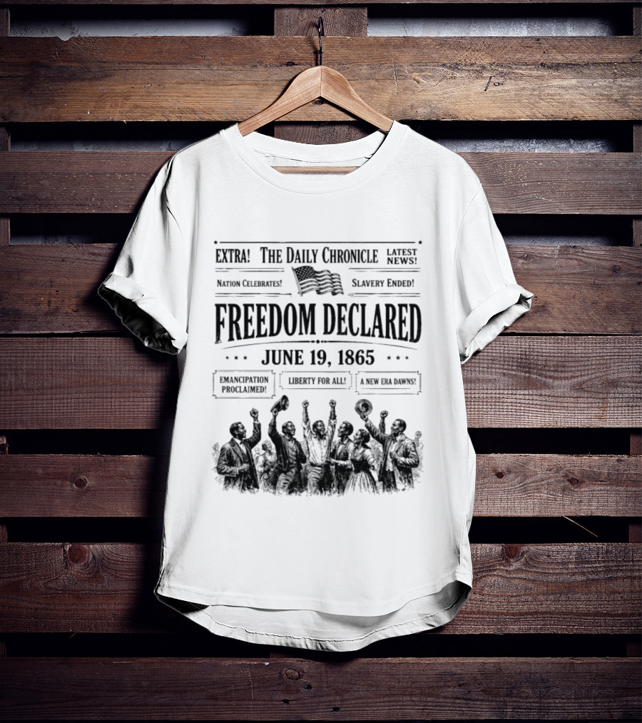The Daily Chronicle Freedom Declared June 19 1865 Nation Celebrates Emancipation Proclaimed T-Shirt